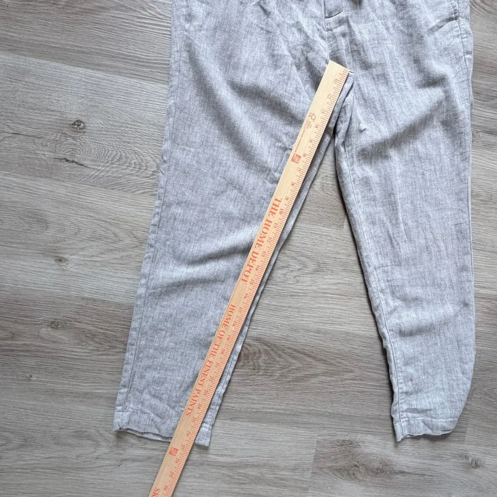 Banana Republic Mens Athletic Fit Linen Blend Pants Grey 32x30 Minimalist